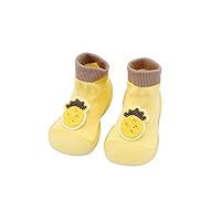 Casual Flat Shoes for Girls Boys Infant Toddler Indoor Fruit Embroidered First Walkers Baby Elastic Socks Shoes