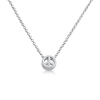 Peace Sign/Peace Symbol Bead Pendant Necklace