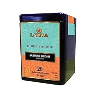 Lakma Green Tea with Jasmine - 20 Tea Bags - (1 Pack) - Premium Collection in Metal Gift Tin