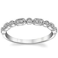 Love Band Excellent Round Brilliant Cut 0.15 Carat, Moissanite Diamond Promise Band, Prong Set, Eternity Sterling Silver Band, Valentine's Day Jewelry Gift, Customized Band