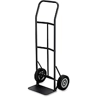 Safco Products Tuff Truck Continuous Handle Hand Truck - 400 lbs. Capacity -Black Powder Coat Finish - With Flow-Back Handle Design - Heavy-Gauge Tubular Steel Frame. For Moving Storage and More