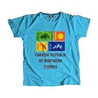 Turkish Republic of Northern Cyprus Seasons Unisex T-Shirt (Sky Blue)
