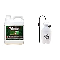 EnviroColor 4EG0032 851612002100 (1,000 Sq.Ft) 4Evergreen Grass & Turf Paint, Green & Flo-Master by Hudson 24101 1 Gallon Lawn and Garden Tank Sprayer, Translucent