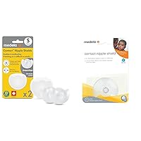Medela Contact Nipple Shields for Breastfeeding, 16mm Extra Small 2 Count and 20mm Small 1 Count Nippleshield Sets with Carrying Case
