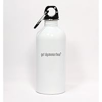 got dysmenorrhea? - White Water Bottle with Carabiner 20oz