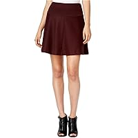 kensie Womens Herringbone A-line Skirt, Red, Large