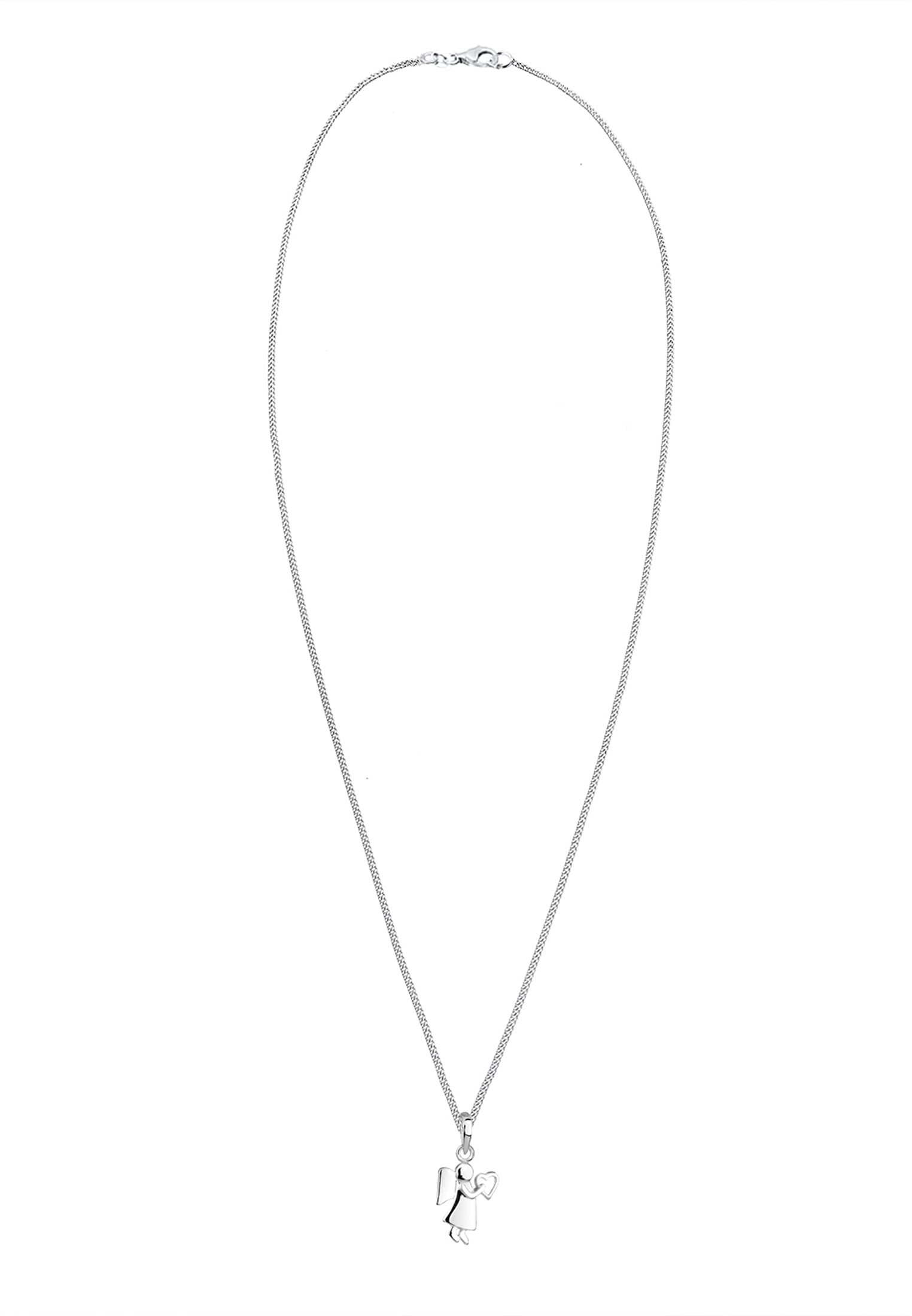 Elli Halskette Damen Halskette mit Engel und Herz Symbol Talisman Schutzengel in 925 Sterling Silber