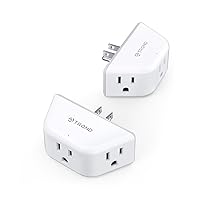 TROND Multi Plug Outlet Extender 2 Pack - Electrical Wall Outlet Splitter, 3 Way Outlet Wall Adapter, Cruise Essentials, Small Multiple Plug Expander for Cruise Ship Home Office Dorm Room