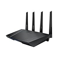 ASUS RT-AC87U AC2400 Dual Band Gigabit WiFi Router, Aiprotection Lifetime Security by Trend Micro, Adaptive Qos, Parental Control