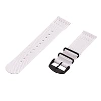 Clockwork Synergy - 20mm 2 Piece Classic Nato PVD Nylon White Replacement Watch Strap Band