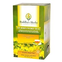 St. John’s Wort Tea (Pack of 2, 44 Tea Bags) - No Caffeine Flavored Tea w/Hypericum Perforatum Leaf & Flower Extract - Refreshing Herbal Tea Bag Set for Digestive Health Support - Gift for Tea Lovers