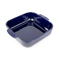 Peugeot - Appolia Square Oven Dish - Ceramic Baker with Handles - Blue, 9 x 2.5 inches