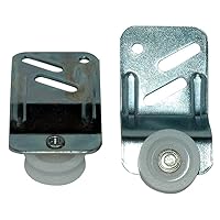 Mill Silver Steel by-Pass Door Hardware Set, Pack of 2
