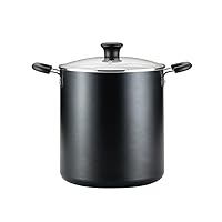 T-fal Specialty Nonstick Stockpot With Lid 12 Quart, Oven Broiler Safe 350F, Stay-Cool Handles, Kitchen, Cookware, Pots and Pans, Stock Pot, Soup Pot, Cooking Pot, Dishwasher Safe, Black