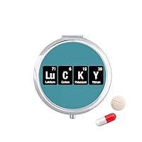 Lucky Chemical Element Science Pill Case Pocket Medicine Storage Box Container Dispenser