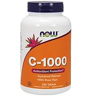 Supplements, Vitamin C-1,000 with Rose Hips, Sustained Release, Antioxidant Protection*, 250 Tablets