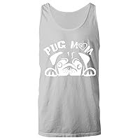 Pug Mom Plus Size Dog Lovers Women Men Unisex Tank Top Ash