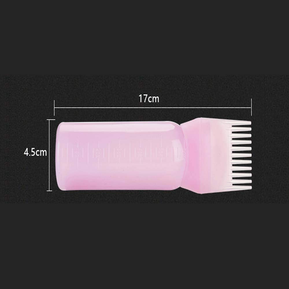 Root Comb Applicator Bottle, Dyeing Shampoo Bottle Oil Comb Hair Dye Bottle Applicator Tools, Hair Dye Bottle Applicator Brush(Purple)