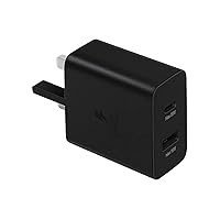 SAMSUNG 35W PD Power Adapter Duo 1 x USB C & 1 x USB A Black UK Plug - EP-TA220NBEGGB