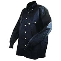 MAGID SHN88-2XL Arc-Rated 7 oz. FR 88/12 Long-Sleeve Work Shirt, 4, Navy, XXL