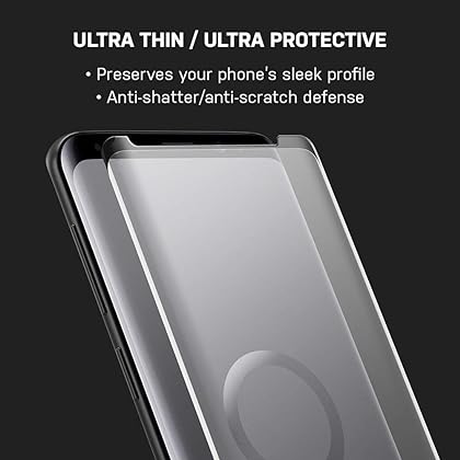 OtterBox ALPHA GLASS Screen Protector for Samsung Galaxy S9 - Retail Packaging - CLEAR
