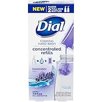 Dial Foaming Hand Wash Concentrated Refill, Lavender-scented, 2 pack, 1.68 fl oz