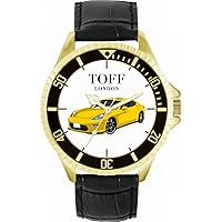 Mens Watch Gift for Fans of Yellow Car 42mm