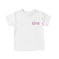 Girls' Summer Cute T Shirts Casual Short Sleeve Round Neck Letter Print Basic Tops Trendy Simple Loose Soft Shirt