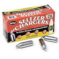 Soda Chargers Seltzer Chargers Co2, 40 Count,Silver