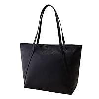 Black Shoulder Handbag Women Tote Bag Large Faux Leather Handbags Designer Shopper Big Fashion Adjustable Handle Bags with Zip Compartment PU Sturdy Shoulder Bag for School Work Travel Daily