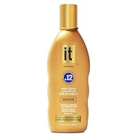 IT Essentials No. 12 Amazing Keratin Leave-in Treatment Professional-Grade Infused with Keratin to Hydrate Smooth & Nourish Hair – Conditioner Strengthens & Protects Dry & Damaged Hair