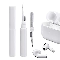 ICARER Clean Kit for AirPods Pro 2 2022 AirPods 3 AirPods Pro AirPods 2, 3-in-1 Multifunctional Headphone Cleaning Set Tool Soft Brush Flocking Sponge for iPhone Camera Keyboard White