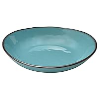 Koyo Pottery 16287012 Cafe Dinnerware, Curry Plate, Pasta Plate, Deep Plate, Plate Approx. 8.7 inches (22 cm), Hotel Restaurant Specifications, Microwave, Dishwasher Safe, Rafelum, Antique Blue, Blue,