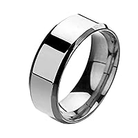 Engagement Rings for Women Fashion Simple Unisex Lovers Stainless Steel Mirror Finger Rings Jewelry Giftsa Good Gift for a Girlfriend, Boyfriend, Family