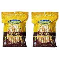 Gourmet 07220 50 pc Rawhide & Chicken Twists Dog Treats - Quantity 22