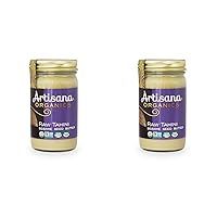 Artisana Organics Raw Tahini Sesame Seed Butter - Just One Ingredient, Unroasted, Vegan, Paleo and Keto Friendly, Non-GMO, 14oz Jar (Pack of 2)