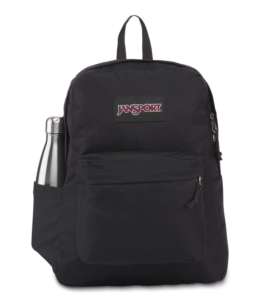 JanSport Superbreak Plus Backpack - Work, Travel, or Laptop Bookbag with Water Bottle Pocket, Black