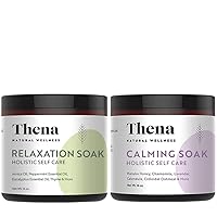 Thena Organic Relaxation Bath Soak and Organic Calming Bath Soak Bundle