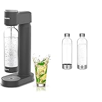 PHILIPS Sparkling Water Maker + PHILIPS Carbonating Bottles (1L Twin Pack)