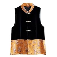 Silk Velvet Waistcoat for Women's Chinese Element Vest 41