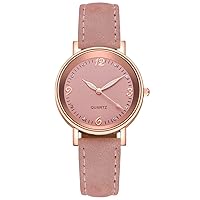 Women Luminous Watch, Casual Ladies Color Leather Band Quartz Wrist Watch, Gift for Mother, Wife and Friends