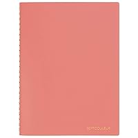 Maruman Septcouleur Lab Notebook, 8.35 x 6.22 Inches (A5), 3mm square grid, 100 sheets, Spicy Coral Pink (N768-08)