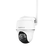 REOLINK 4K Cellular Security Camera, 3G/4G LTE No WiFi Wireless Outdoor Camera, 4K Live Video, 360° Full Cover, Color Night Vision, Smart Person/Vehicle/Pet Detection, GO PT Ultra
