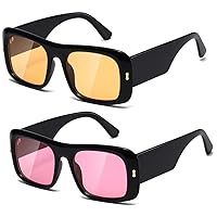 Y2K Sunglasses for Women Men Fashion Visor Sun Glasses Stylish Square Designer Shades
