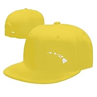 Maui Hawaiian Islands Hat Flat Bill Trucker Hat Adjustable Fashion Hip Hop Baseball Cap for Men Women