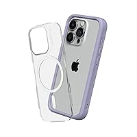 RhinoShield Modular Case Compatible with MagSafe for [iPhone 15 Pro Max] | Mod NX - Superior Magnetic Pull Force, Customizable Heavy Duty Protective Cover 3.5M / 11ft Drop Protection - Lavender