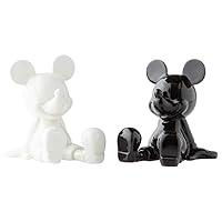 Enesco Disney Ceramics Mickey Mouse Sitting Salt and Pepper Shakers, 3.5 Inch, Black and White