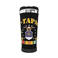 Vietnam Veteran Air Force U-Tapao Portable Insulated Tumblers Coffee Thermos Cup Stainless Steel With Lid Double Wall Insulation Travel Mug For Outdoor