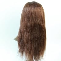 Front Lace Wigs Soft Brazilian Hair 100% Remy Human Hair Wig Natural Straight #4 (12