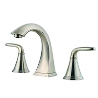 Pfister Pasadena Bathroom Sink Faucet, 8-Inch Widespread, 2-Handle, 3-Hole, Brushed Nickel Finish, LF049PDKK